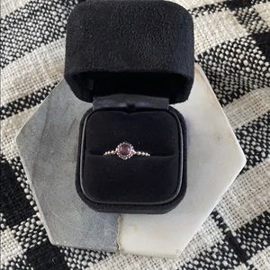 Purple stone Pandora ring